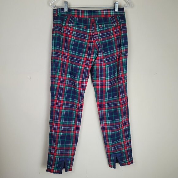 Vineyard Vines Tartan Plaid Wool Ankle Pants Preppy Holiday Check Straight Leg - Picture 6 of 13